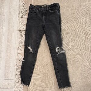 Levi's Black Ripped Skinny Jeans